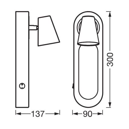 Ledvance - LED väggspotlight DECOR NEPTUNE LED/13W/230V