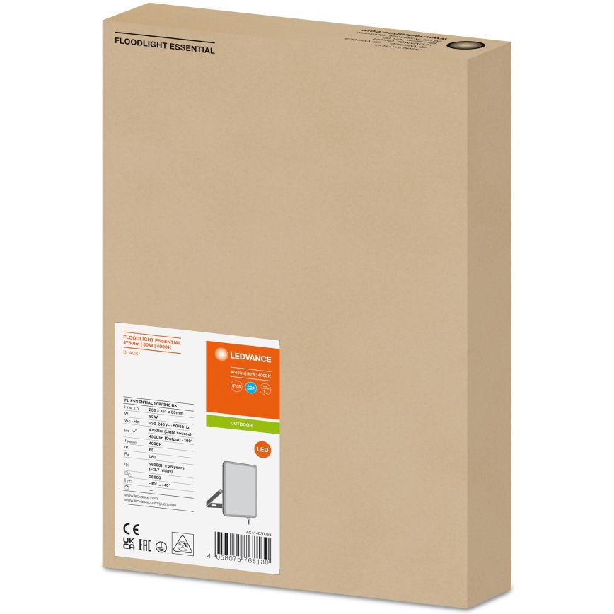 Ledvance - LED Väggstrålkastare för utomhusbruk FLOODLIGHT LED/50W/230V 4000K IP65