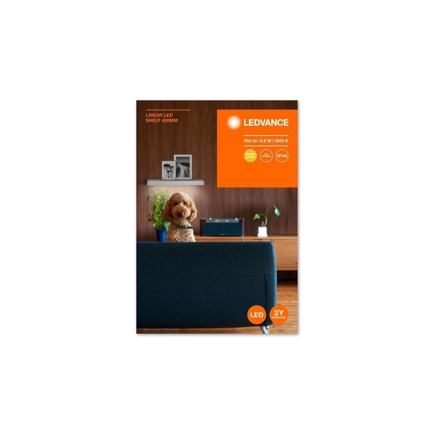 Ledvance - Hylla med LED-belysning LINEAR LED/6,5W/230V 40 cm IP44