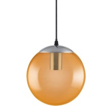 Ledvance - Ljuskrona med snöre BUBBLE 1xE27/40W/230V orange d. 20 cm