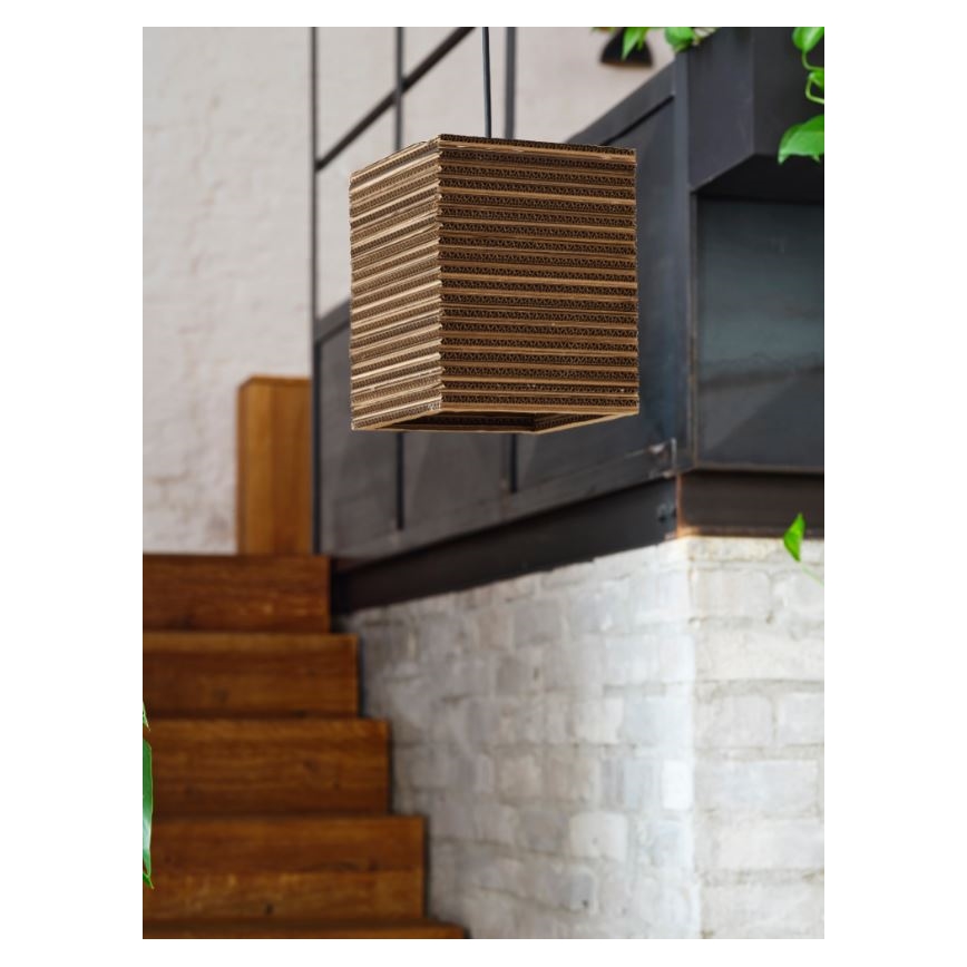 Ledvance - Ljuskrona med textilsladd DECOR CARDBOARD 1xE27/15W/230V 25x25 cm