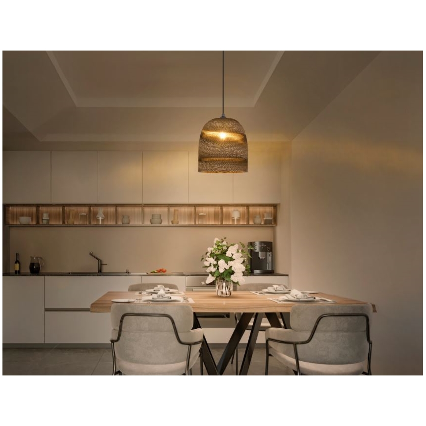 Ledvance - Ljuskrona med textilsladd DECOR CARDBOARD 1xE27/15W/230V diameter 25 cm