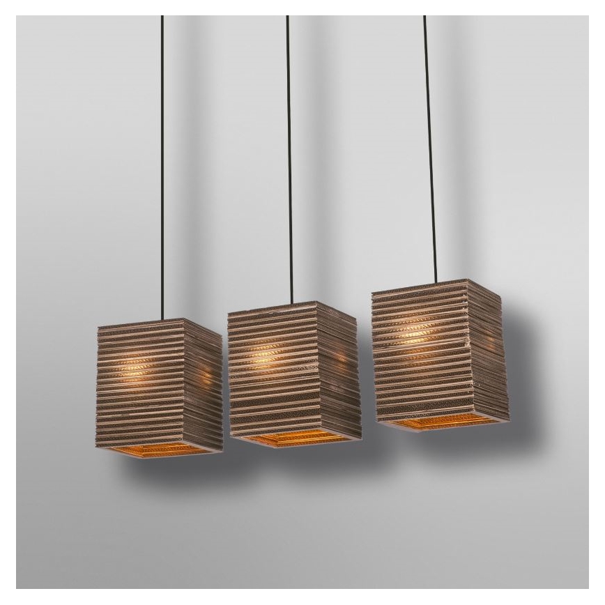 Ledvance - Ljuskrona med textilsladd DECOR CARDBOARD 3xE27/15W/230V