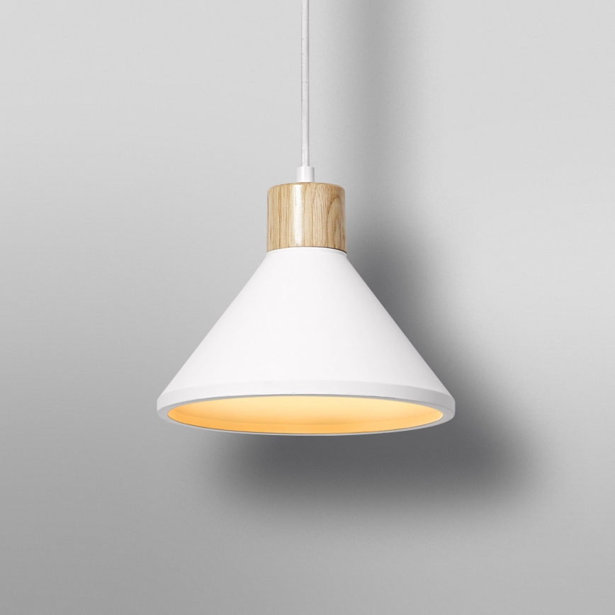 Ledvance - Ljuskrona med textilsladd DECOR PLASTER 1xE27/25W/230V diameter 22 cm plåster vit