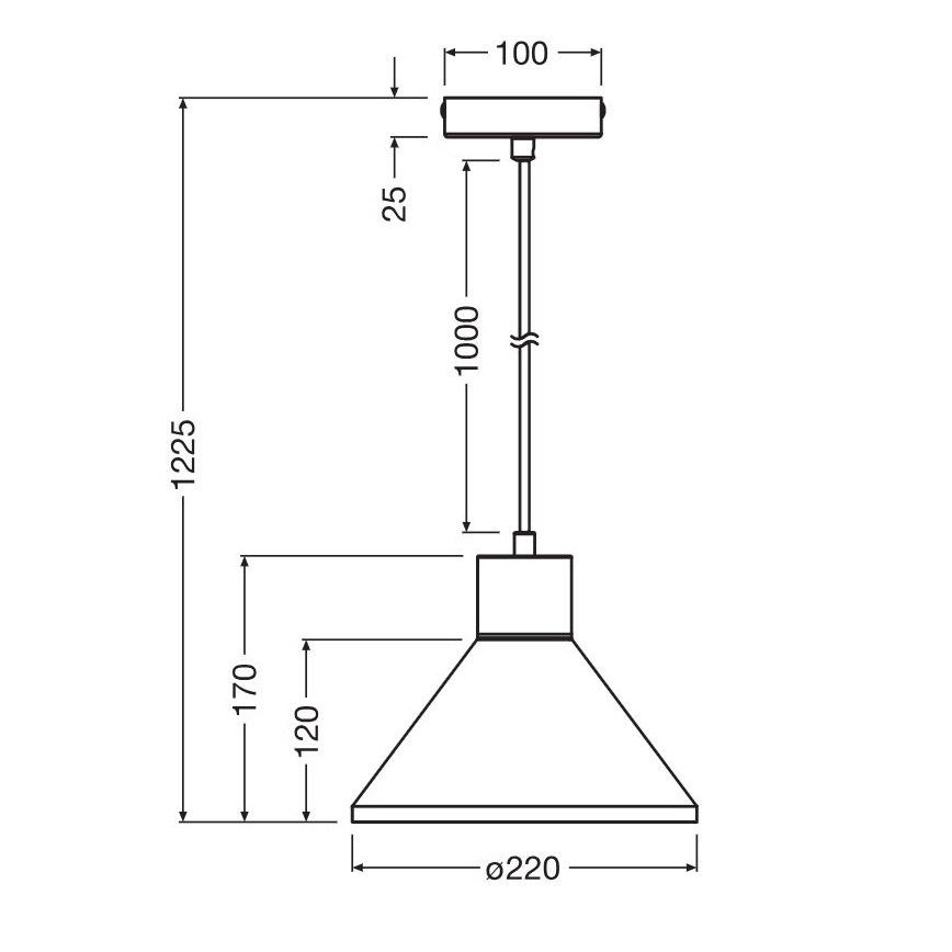Ledvance - Ljuskrona med textilsladd DECOR PLASTER 1xE27/25W/230V diameter 22 cm plåster vit