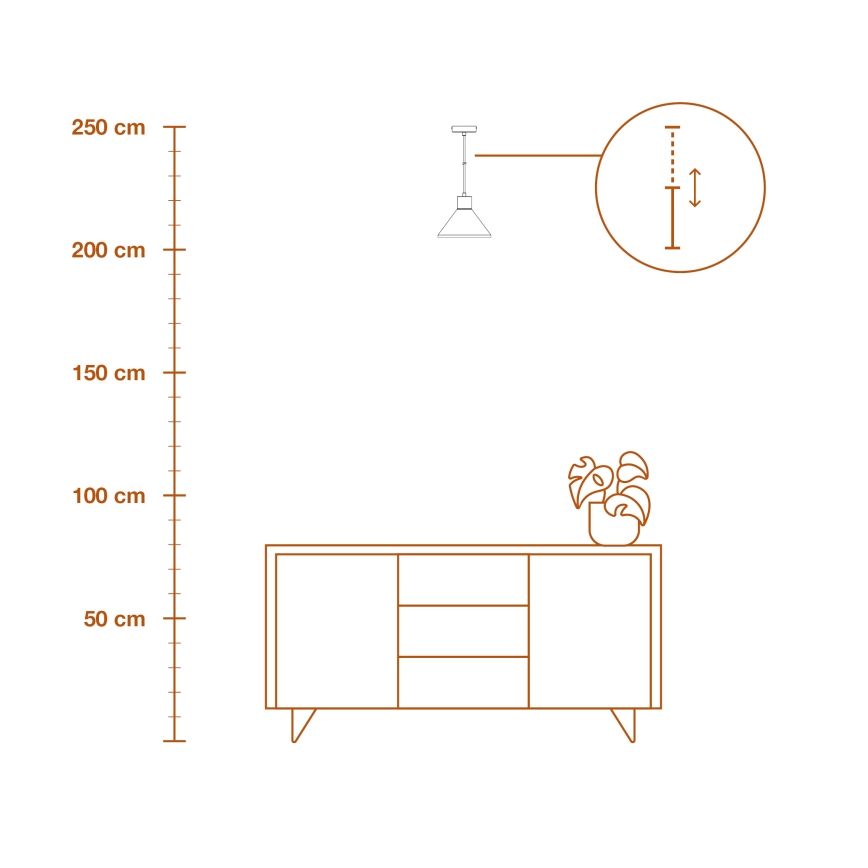 Ledvance - Ljuskrona med textilsladd DECOR PLASTER 1xE27/25W/230V diameter 22 cm plåster vit