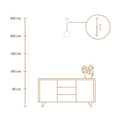 Ledvance - Ljuskrona med textilsladd DECOR RAFFIA 1xE27/15W/230V