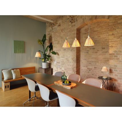Ledvance - Ljuskrona med textilsladd DECOR RAFFIA 3xE27/15W/230V raffiabaster