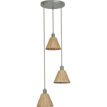 Ledvance - Ljuskrona med textilsladd DECOR RAFFIA 3xE27/15W/230V raffiabaster