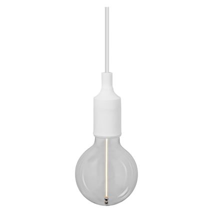 Ledvance - Ljuskrona med textilsladd PENDULUM BELL 1xE27/15W/230V vit