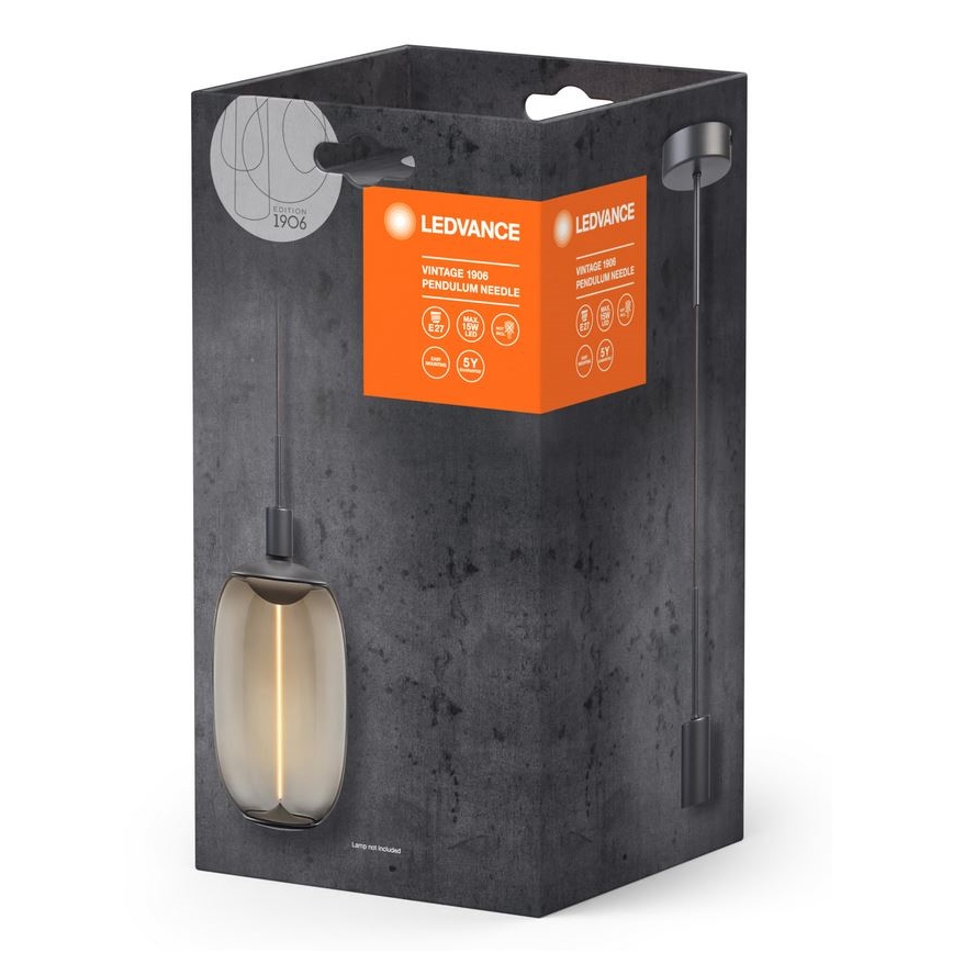 Ledvance - Ljuskrona med textilsladd PENDULUM NEEDLE 1xE27/15W/230V