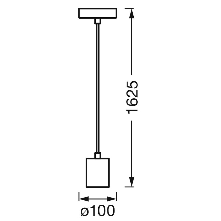 Ledvance - Ljuskrona med textilsladd PENDULUM ROBBIN 1xE27/15W/230V svart