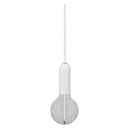 Ledvance - Ljuskrona med textilsladd PENDULUM ROUND 1xE27/15W/230V vit