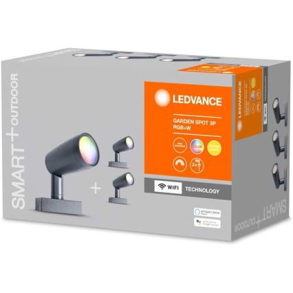 Ledvance - SET 3x LED RGBW Utomhuslampor SMART+ SPOT 3xLED/4,5W/230V IP65 Wi-Fi