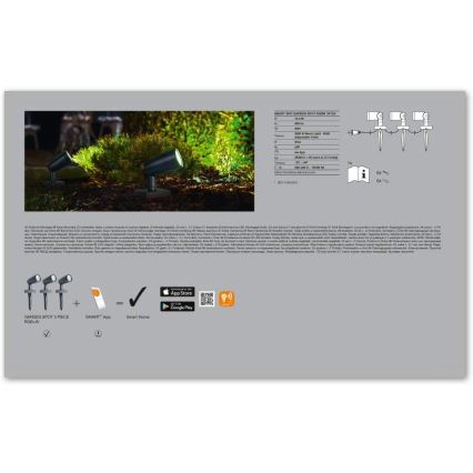 Ledvance - SET 3x LED RGBW Utomhuslampor SMART+ SPOT 3xLED/4,5W/230V IP65 Wi-Fi