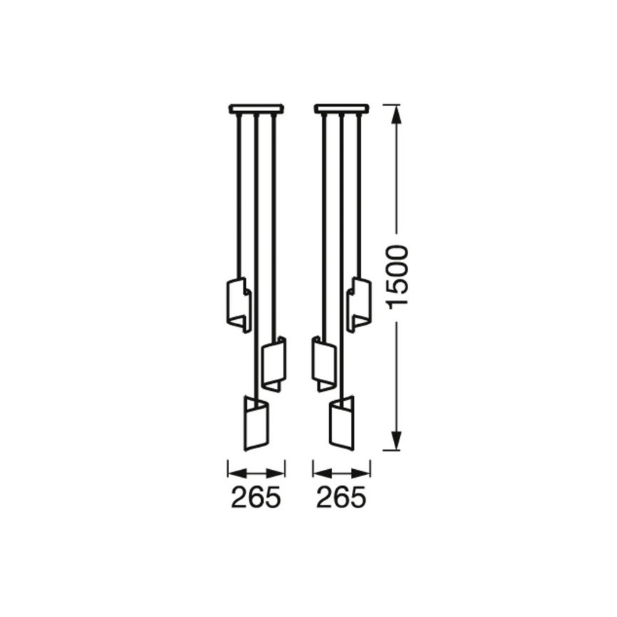 Ledvance - LED Dimbar taklampa SMART+ DECOR 3xLED/8W/230V svart Wi-Fi