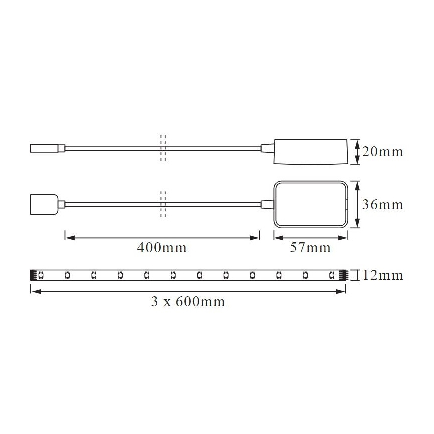 Ledvance - Smart Högtalare Google Nest Mini + LED ljusslinga 1,8m SMART+ LED/10W/230V