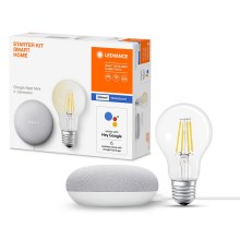Ledvance - Smart Högtalare Google Nest Mini Wi-Fi + LED Glödlampa E27
