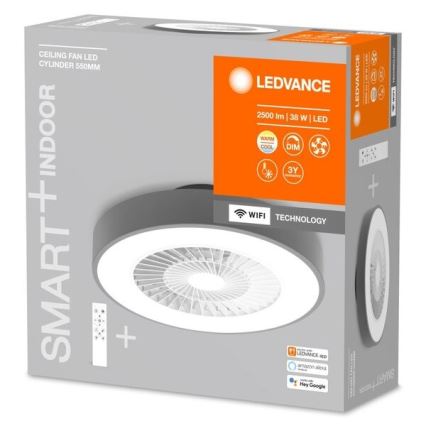 Ledvance - SMART+ LED dimbar taklampa med fläkt LED/38W/230V 3000-6500K Wi-Fi + fjärrkontroll
