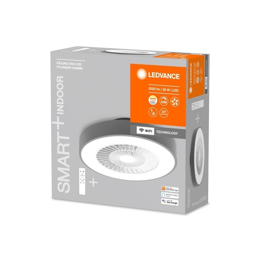 Ledvance - SMART+ LED dimbar taklampa med fläkt LED/38W/230V 3000-6500K Wi-Fi + fjärrkontroll