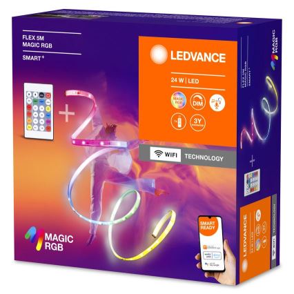 Ledvance - LED RGB Dimbart SMART+ MAGIC FLEX 5m LED/24W/230V Wi-Fi + fjärrkontroll