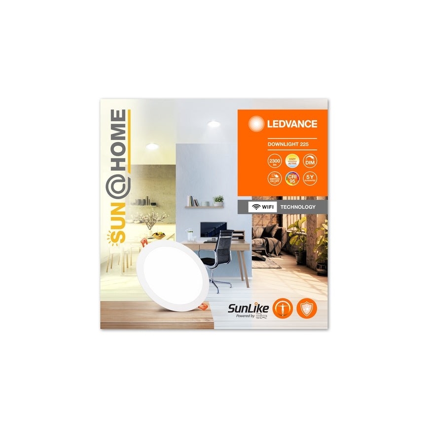 Ledvance - LED dimbar infälld taklampa SUN@HOME LED/22W/230V 2200-5000 CRI 95 Wi-Fi