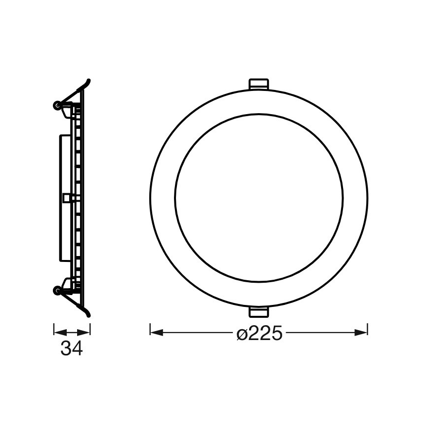 Ledvance - LED dimbar infälld taklampa SUN@HOME LED/22W/230V 2200-5000 CRI 95 Wi-Fi