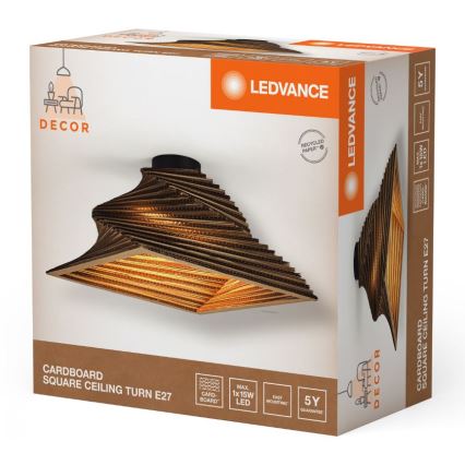 Ledvance - Taklampa DECOR CARDBOARD 1xE27/15W/230V 40x40 cm