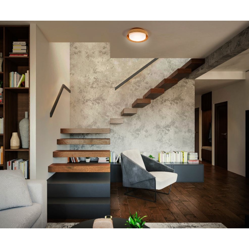 Ledvance - Taklampa ORBIS MADRID 2xE27/10W/230V trä