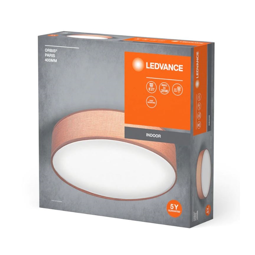 Ledvance - Taklampa ORBIS PARIS 2xE27/25W/230V brun