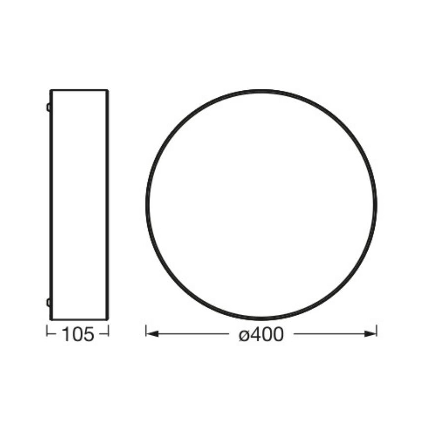 Ledvance - Taklampa ORBIS PARIS 2xE27/25W/230V grädde