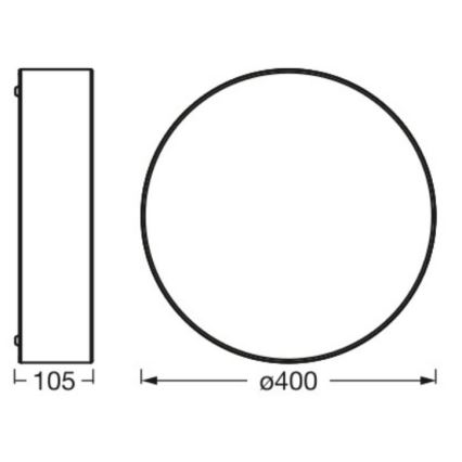 Ledvance - Taklampa ORBIS PARIS 2xE27/25W/230V vit