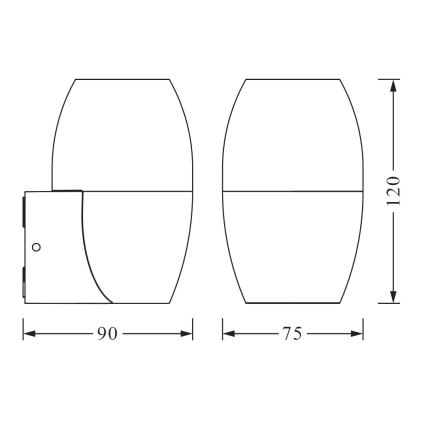 Ledvance - Utomhus vägglampa  CANNON 1xGU10/35W/230V IP44