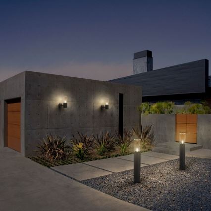 Ledvance - Utomhusvägglampa med sensor FIGO CYLINDER 1xE27/20W/230V