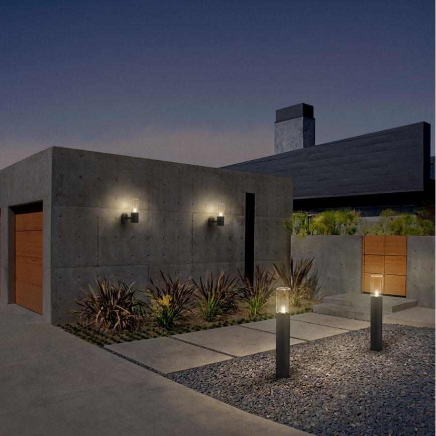 Ledvance - Utomhusvägglampa med sensor FIGO CYLINDER 1xE27/20W/230V