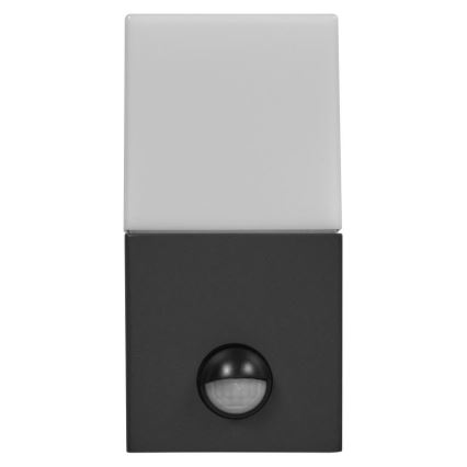 Ledvance - Utomhus vägglampa med sensor FIGO SQUARE 1xE27/20W/230V