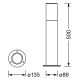 Ledvance - Utomhuslampa  PIPE 1xE27/25W/230V IP44 50 cm