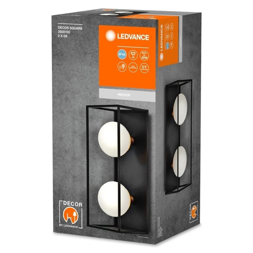 Ledvance - Utomhusväggarmatur DECOR SQUARE 2xG9/28W/230V IP44