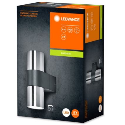 Ledvance - Utomhus vägglampa ENDURA ROTARY 2xGU10/5W/230V IP44