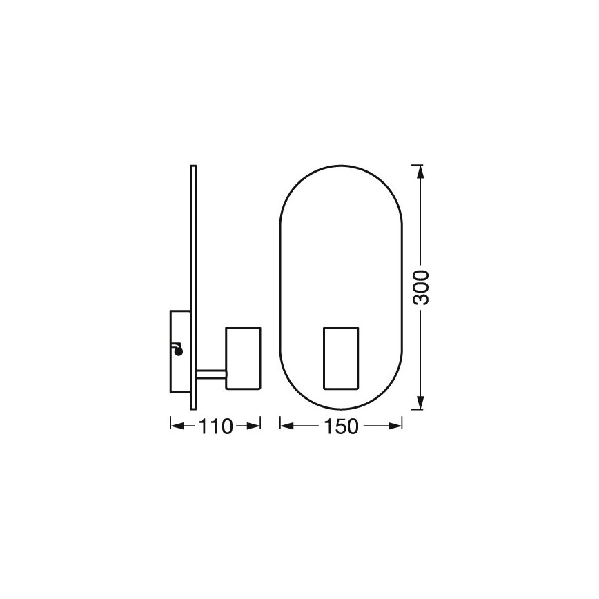 Ledvance - Vägglampa DECOR WOOD 1xE27/8W/230V