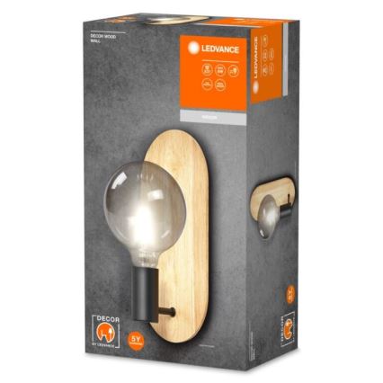 Ledvance - Vägglampa DECOR WOOD 1xE27/8W/230V