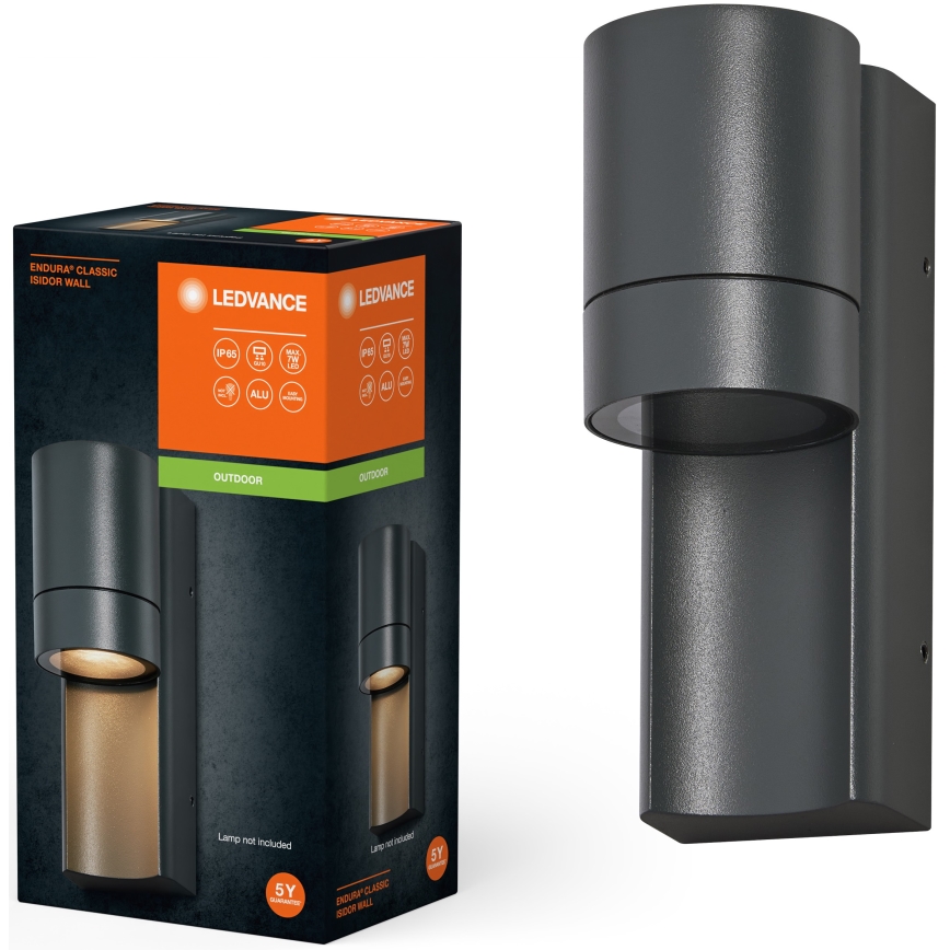 Ledvance - Vägglampa för utomhusbruk ISIDOR 1xGU10/35W/230V IP65