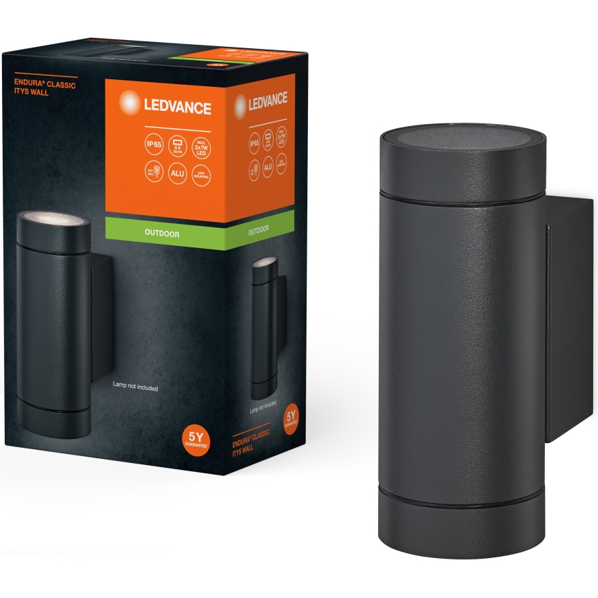 Ledvance - Vägglampa för utomhusbruk ITYS 2xGU10/35W/230V IP65