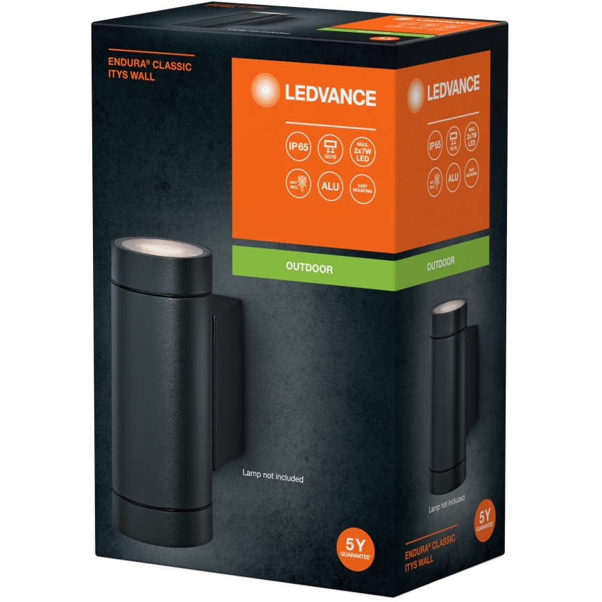 Ledvance - Vägglampa för utomhusbruk ITYS 2xGU10/35W/230V IP65