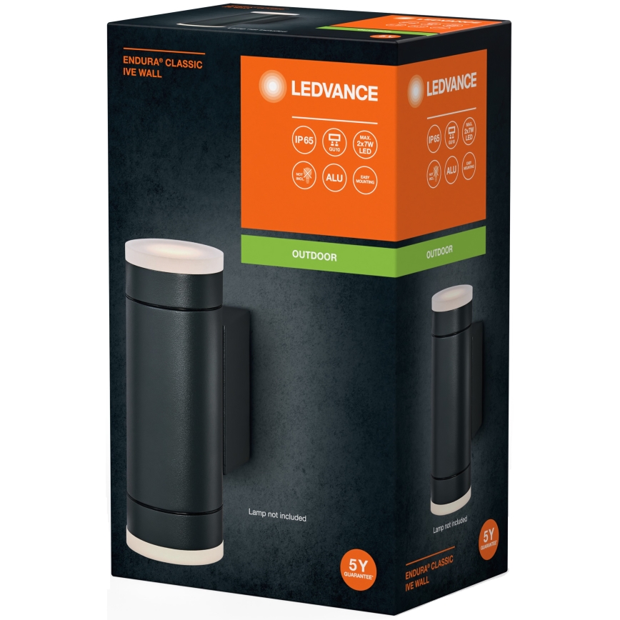 Ledvance - Vägglampa för utomhusbruk IVE 2xGU10/35W/230V IP65