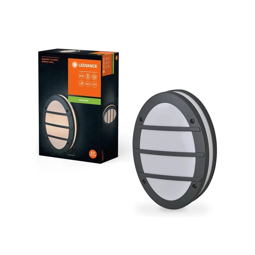 Ledvance - Vägglampa för utomhusbruk ORBICK 2xE27/18W/230V IP65