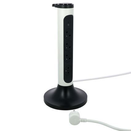 Legrand 049410 - Uttag kolumn 230V/16A, 4x2P+T 2m