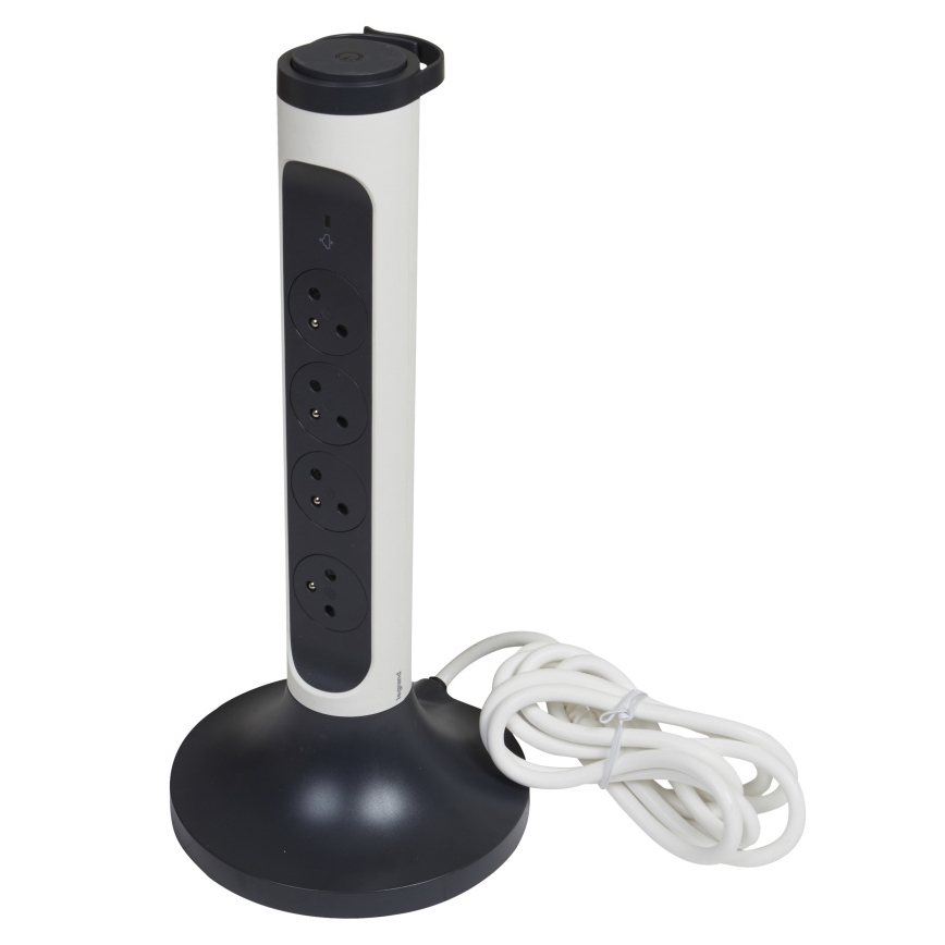 Legrand 049410 - Uttag kolumn 230V/16A, 4x2P+T 2m