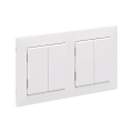 Legrand - 2x Dubbel trappströmbrytare č. 5 med ram SUNO vit