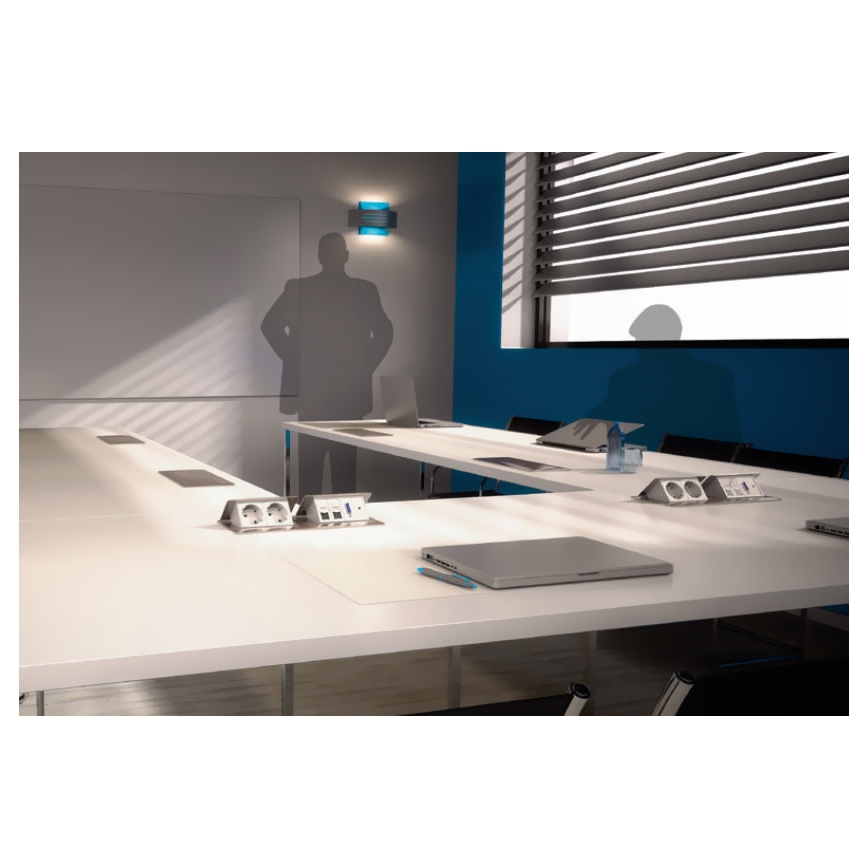 Legrand 54023 - Ram för en bordsskiva POP-UP 2x4M rostfri